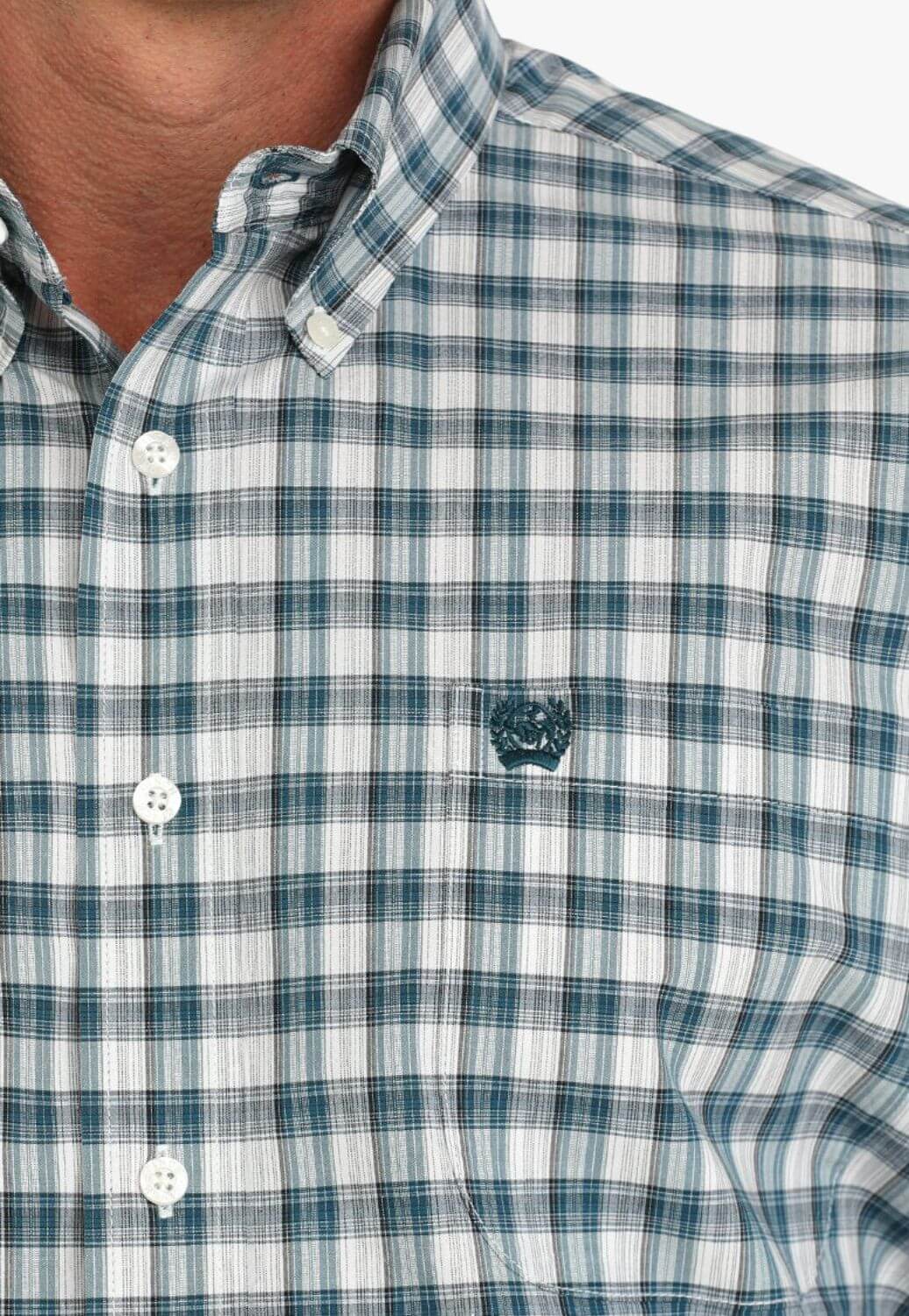 Cinch Mens Plaid Short Sleeve Shirt
