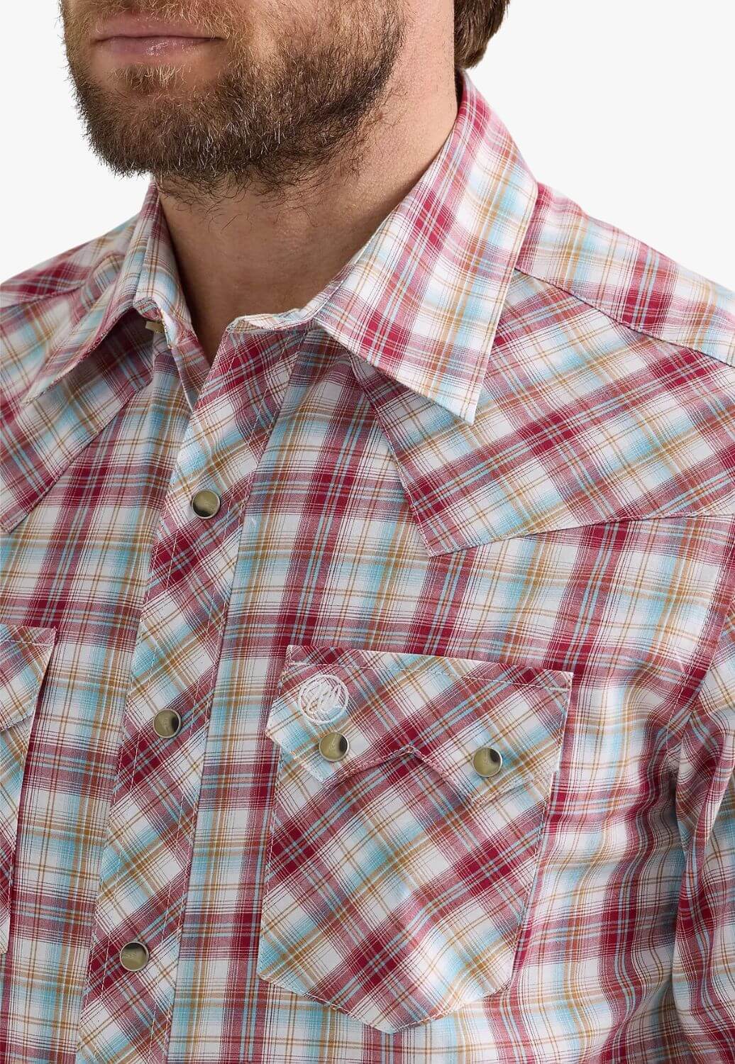 Wrangler Mens Retro Plaid Print Long Sleeve Shirt