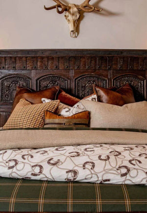 Pierre Equestrian Cotton Sateen Duvet Cover Set - King