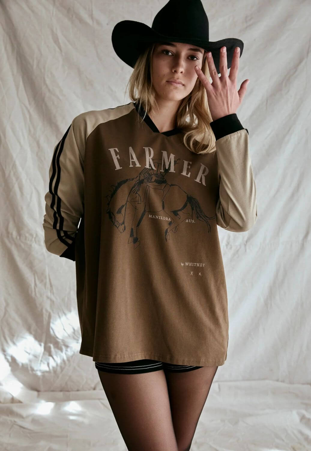 Whitney Spicer Dark Horse Raglan Long Sleeve Tee