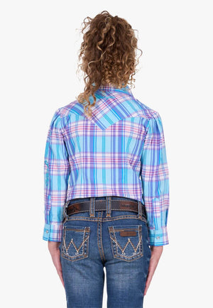 Wrangler Girls Emily Check Long Sleeve Shirt
