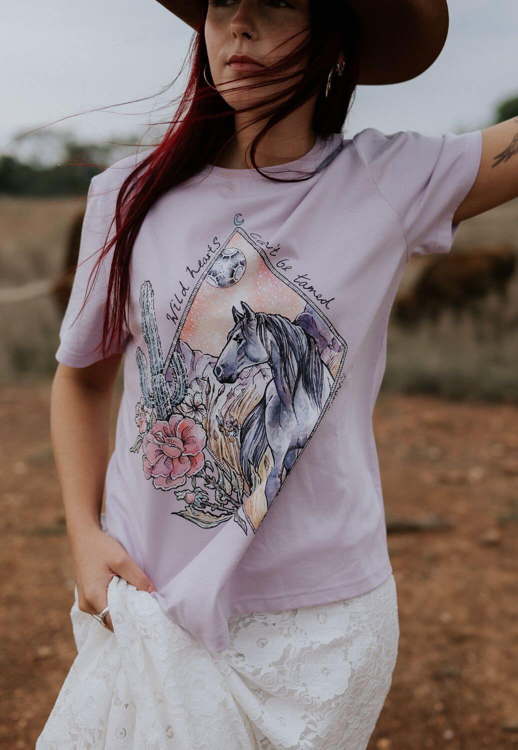 Buck Wild Country Womens Wild Hearts T-Shirt
