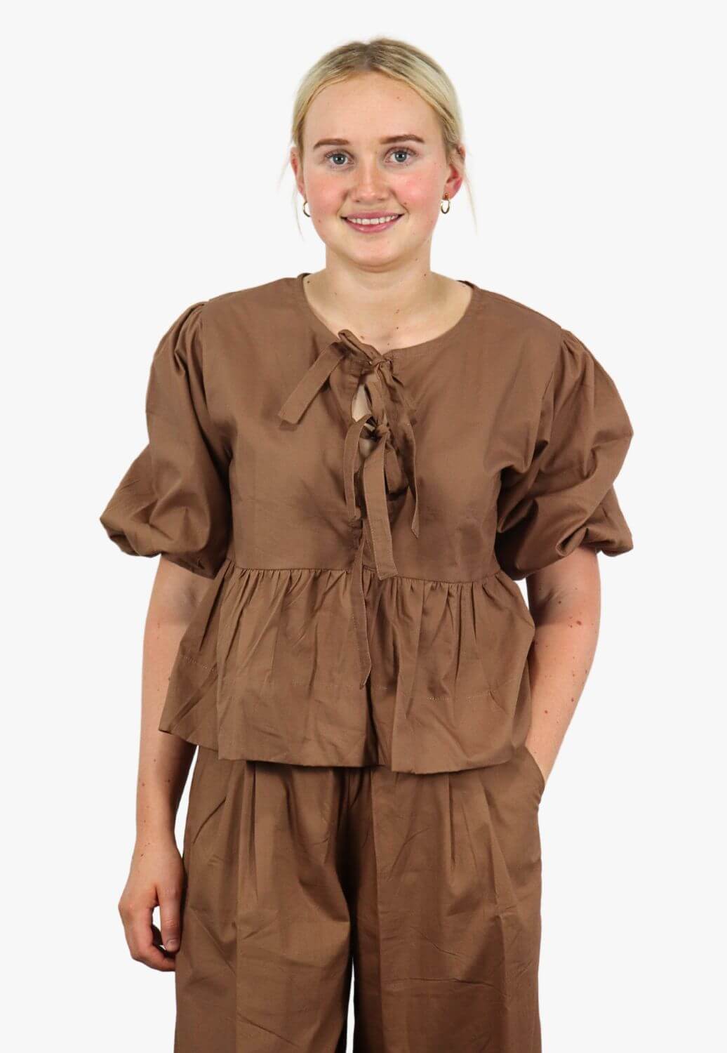 LJC Designs Pia Tie Cotton Top