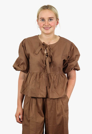 LJC Designs Pia Tie Cotton Top