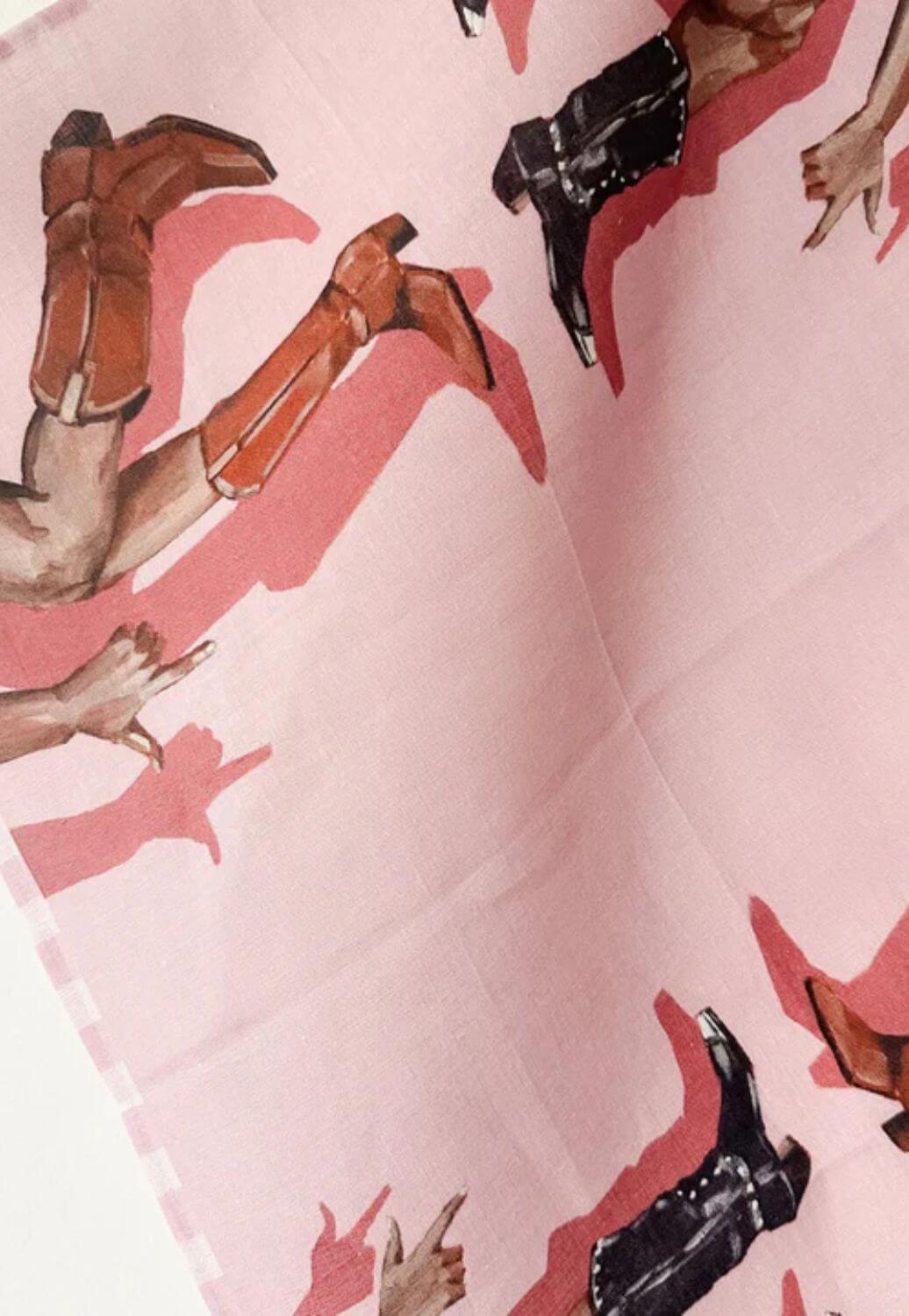 Whitney Spicer Shoot Out Linen Tea Towel