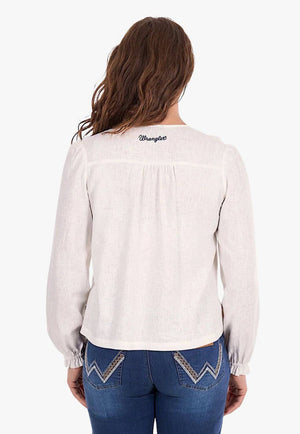 Wrangler Womens Ava Long Sleeve Blouse
