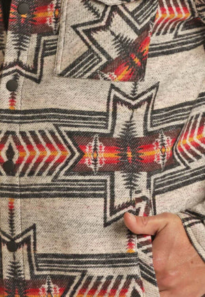 Rock & Roll Mens Aztec Shirt Jacket