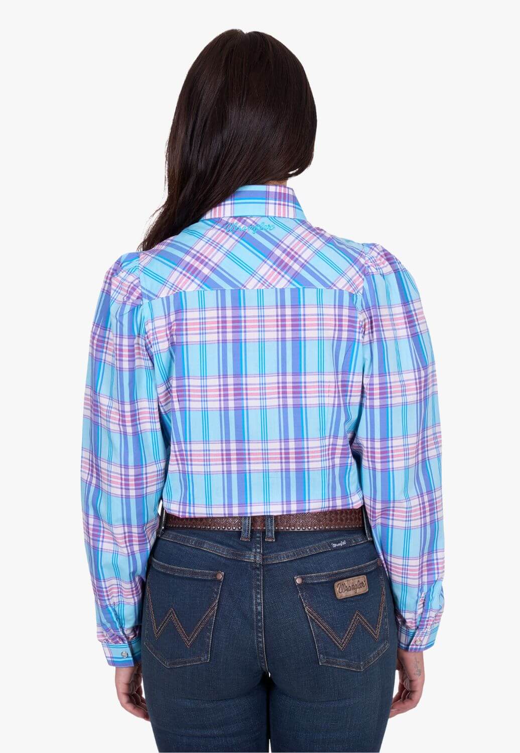 Wrangler Womens Emily Check Long Sleeve Shirt