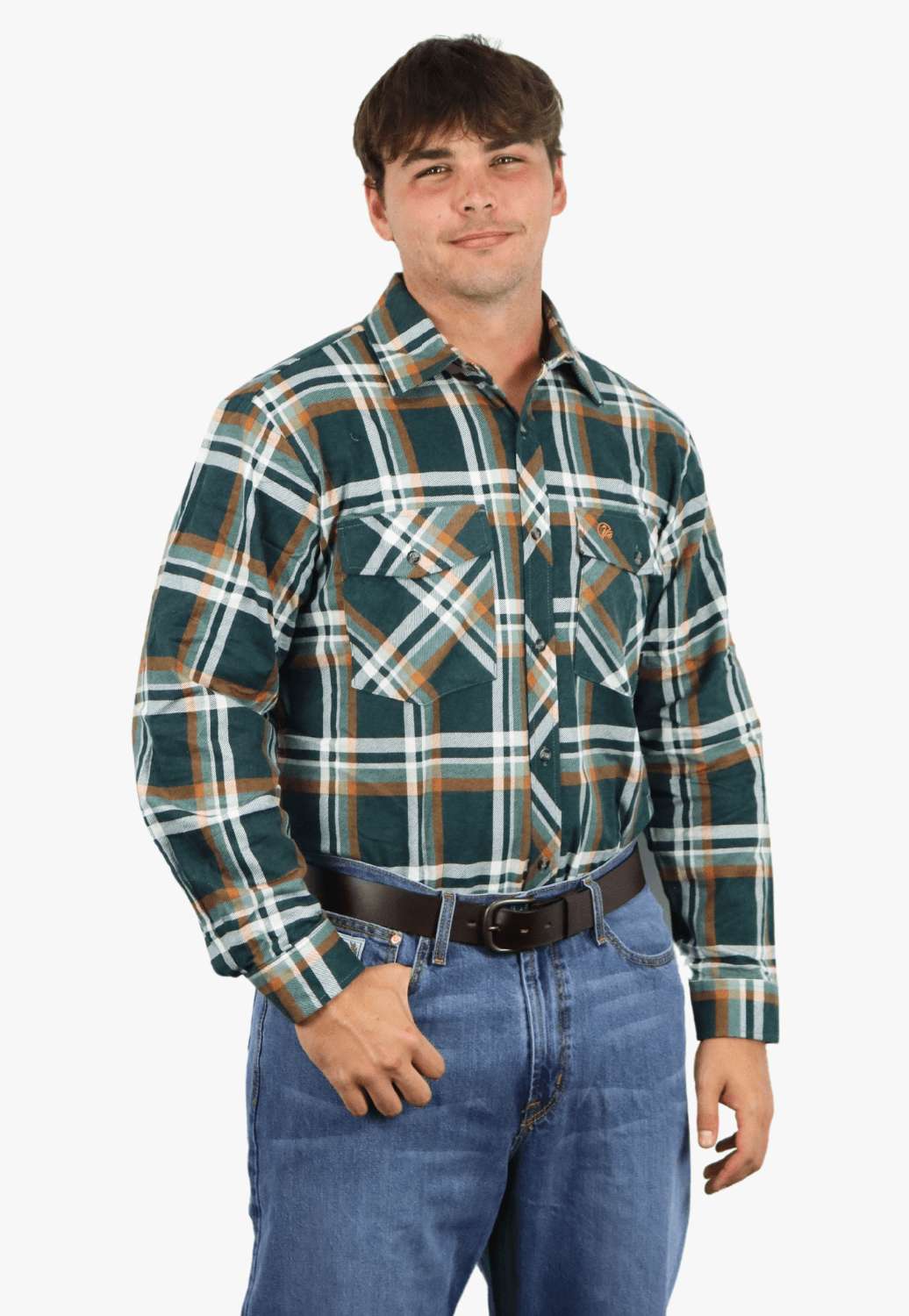 Swanndri Mens Egmont Open Front Flannelette Shirt Twin Pack