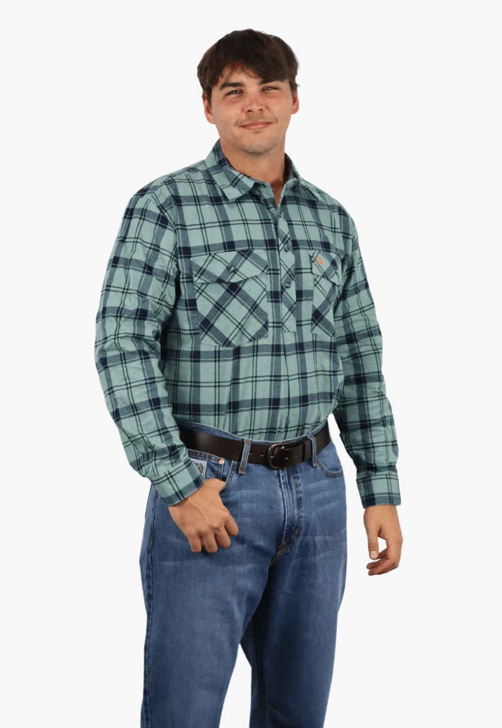 Swanndri Mens Egmont Closed Front Flannelette Shirt Twin Pack