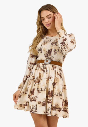 Wrangler Womens Smocked Dress