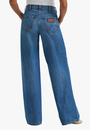Wrangler Womens Bailey  Hi Rise Wide Leg Jean