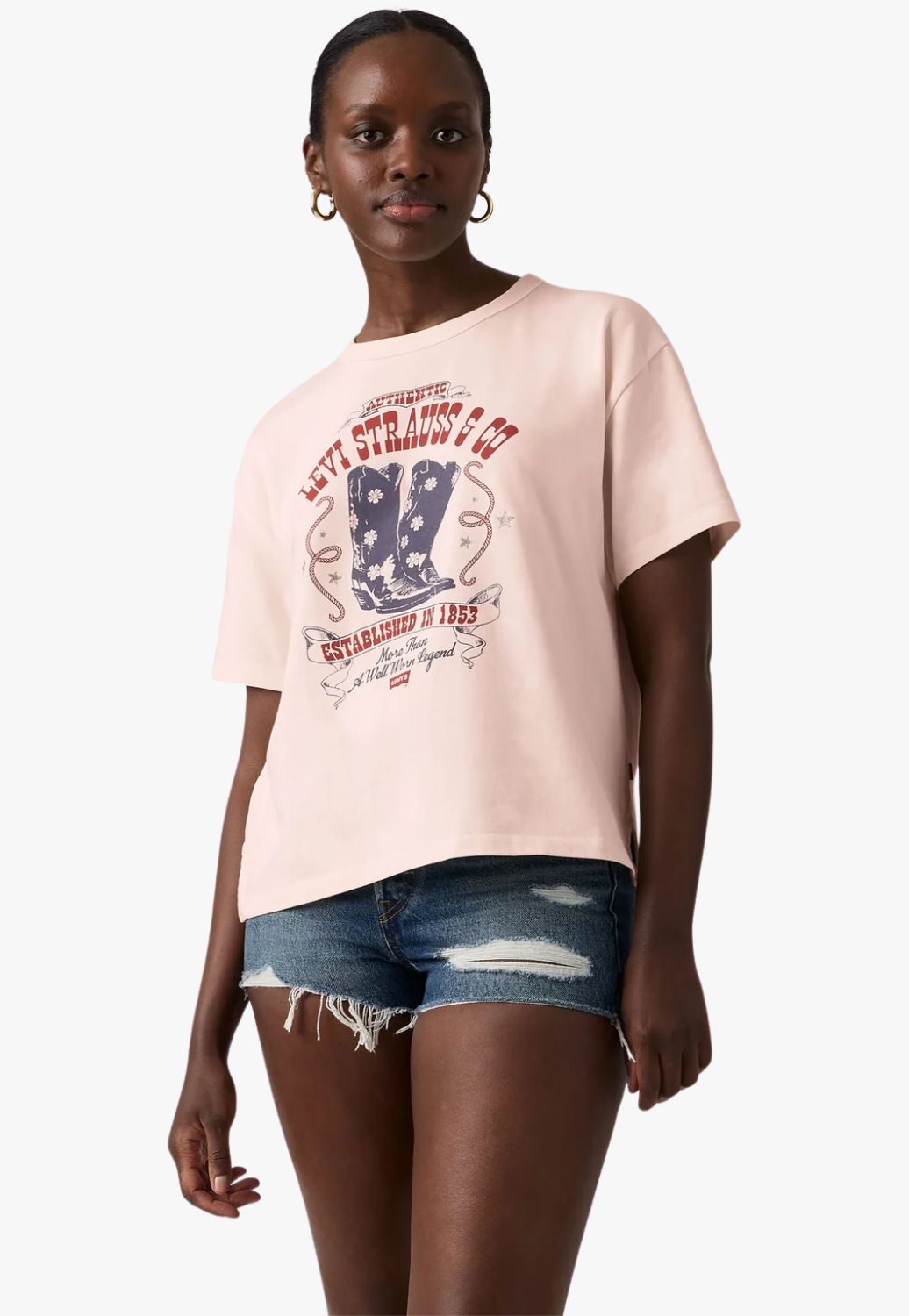 Levis Womens Vintage Daisy Boots Tee