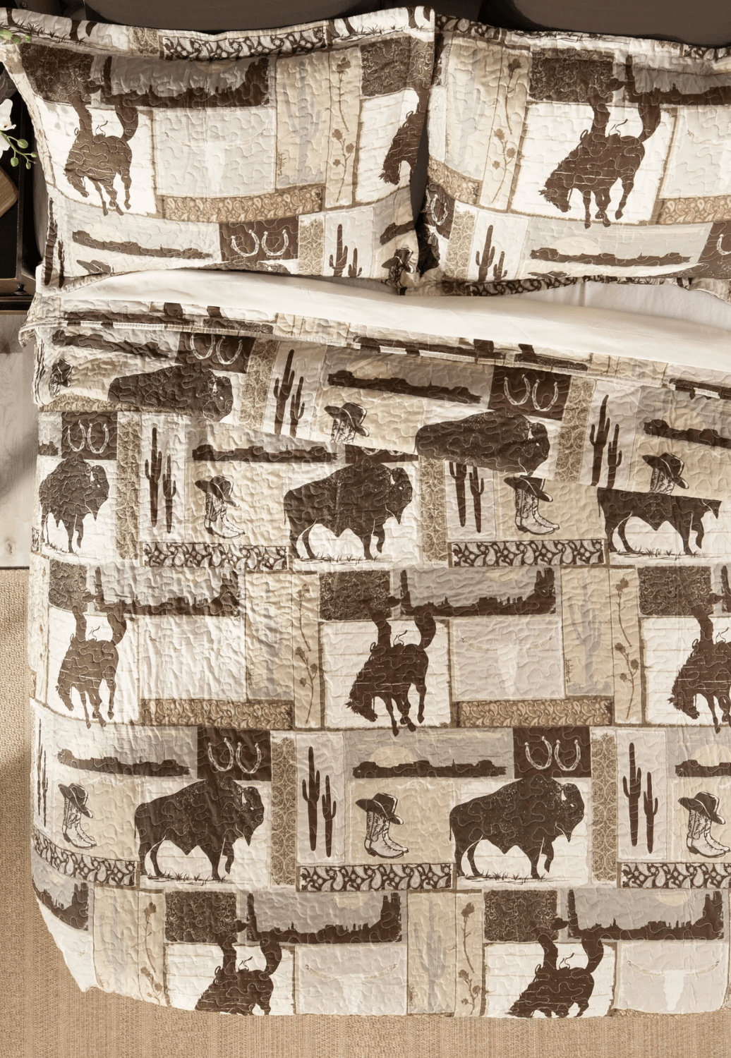 Wrangler Vintage Cowboy Quilt Set - King