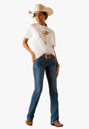 Ariat Womens Alina Arrow Fit Perfect Rise Boot Cut Jean - Vermont