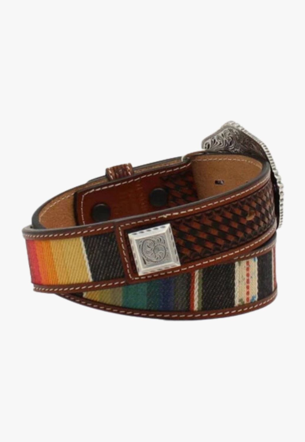 3D Belt Co. CLOTHING-Boys Belts & Braces 3D Boys Serape Square Concho Belt