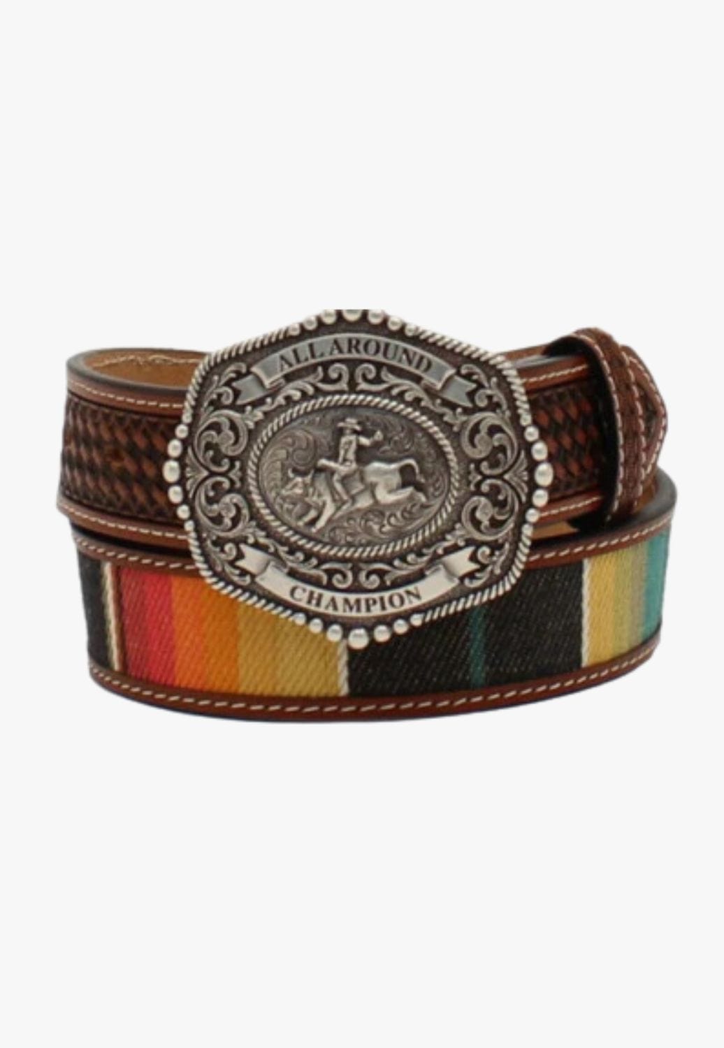 3D Belt Co. CLOTHING-Boys Belts & Braces 3D Boys Serape Square Concho Belt