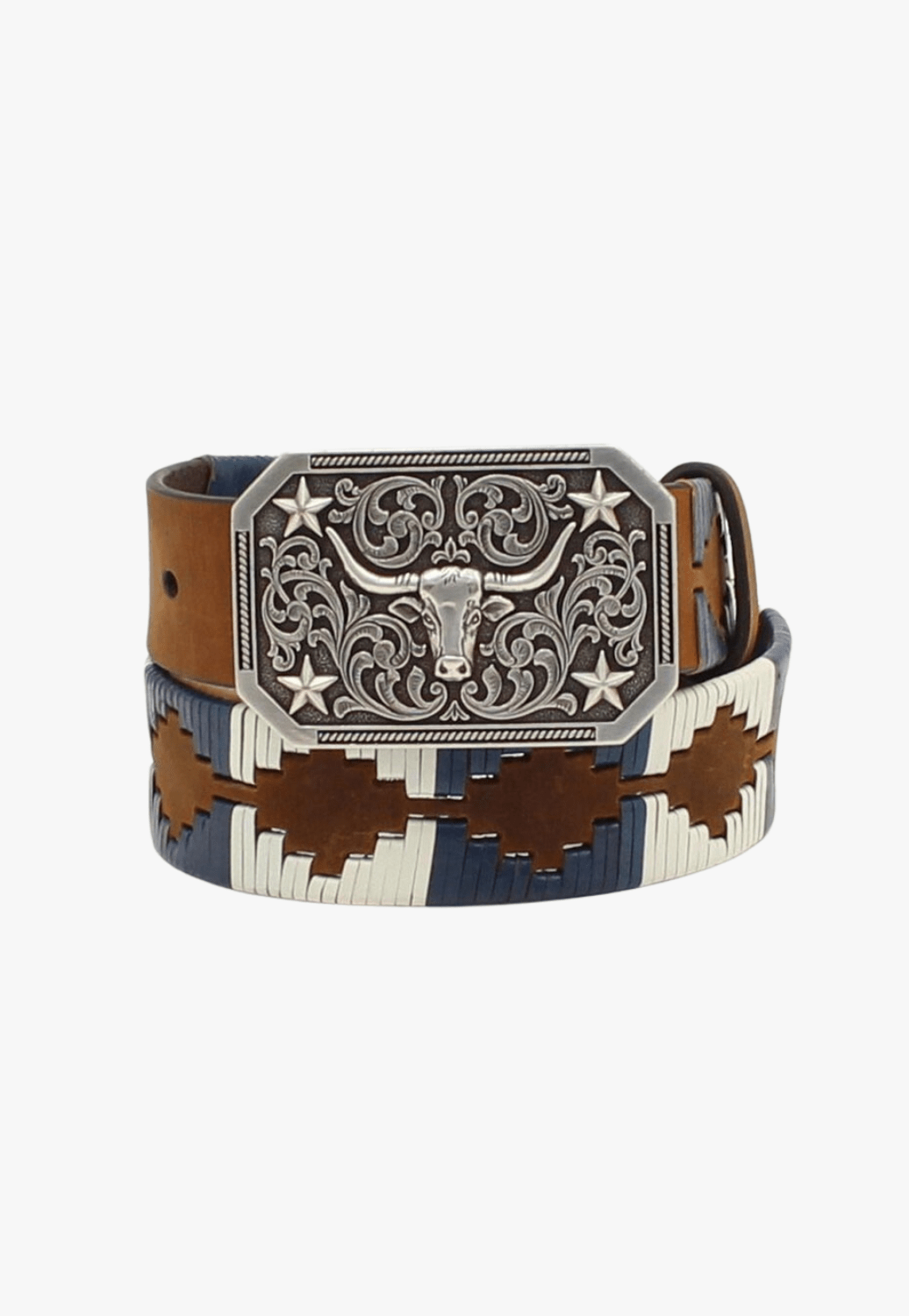 3D Belt Co. CLOTHING-Boys Belts & Braces 3D Boys Southwestern Longhorn Belt