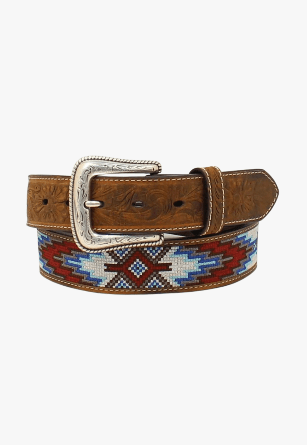 3D Belt Co. CLOTHING-Mens Belts & Braces 3D Mens Embroidered Southwest Inlay Belt