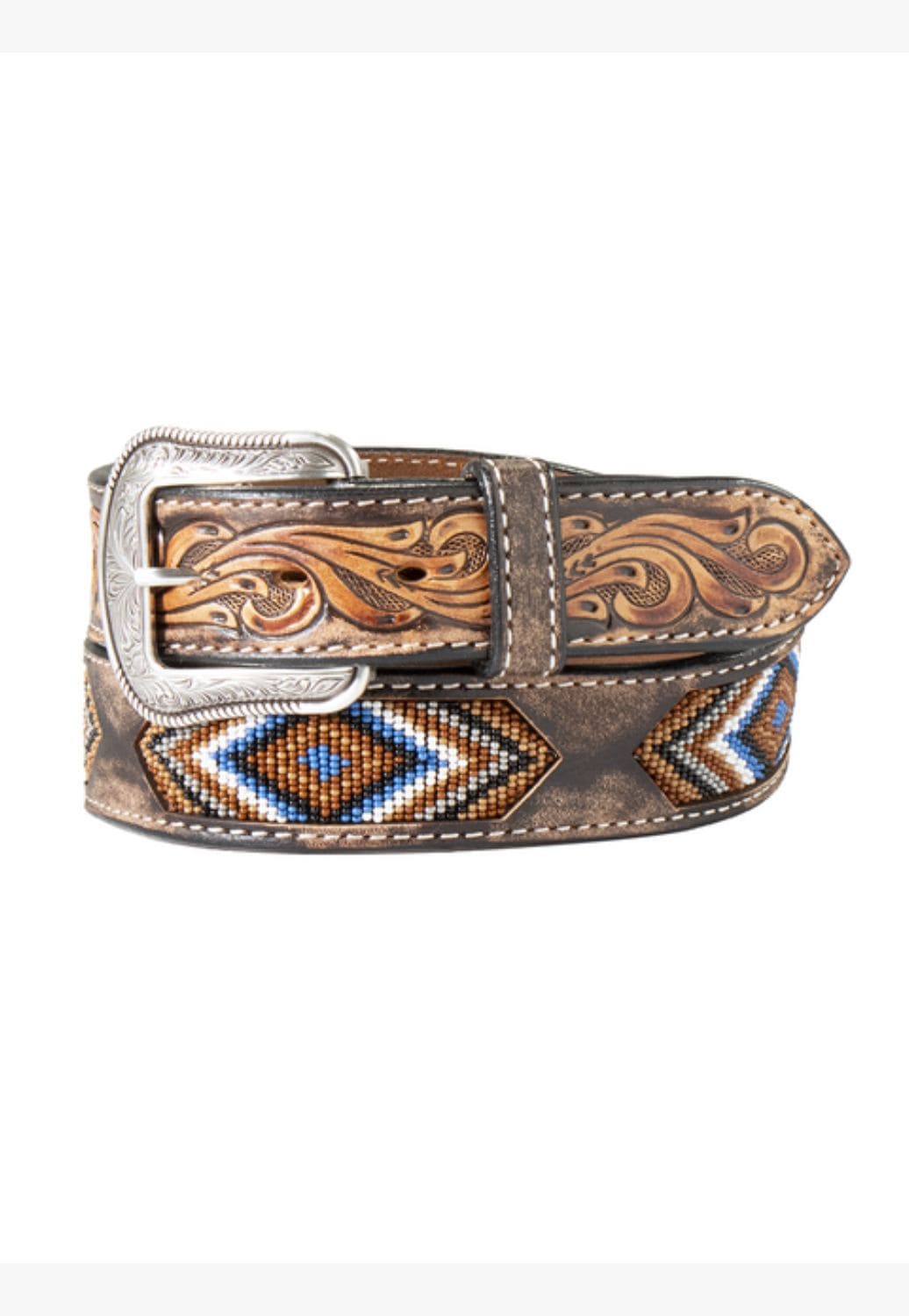 3D Belt Co. CLOTHING-Mens Belts & Braces 3D Mens Floral Beaded Belt