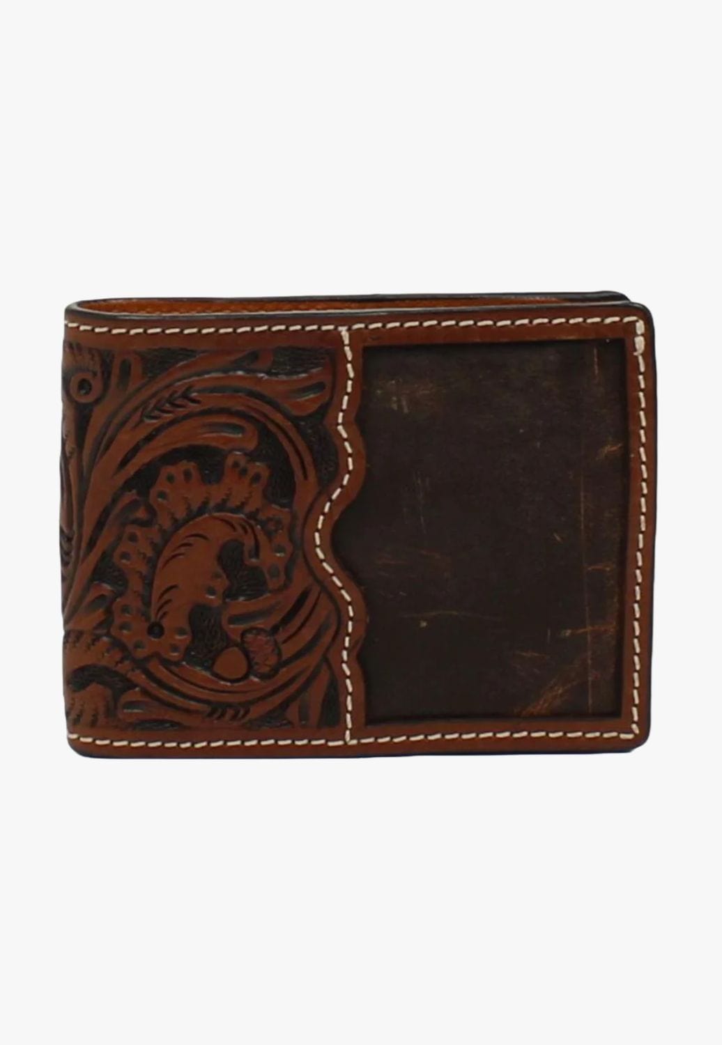 3D Belt Co. ACCESSORIES-Mens Wallets Brown 3D Mens Floral Acorn Bifold Wallet