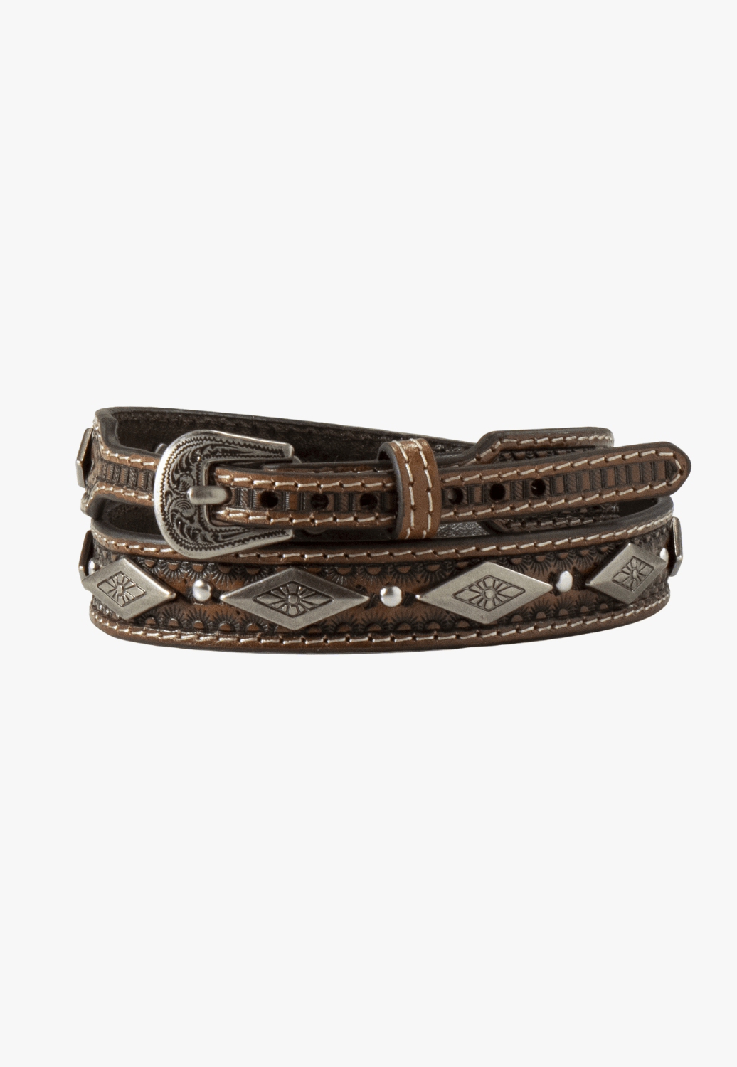3D Belt Co. ACCESSORIES-General Brown 3D Western Tri Concho Hatband