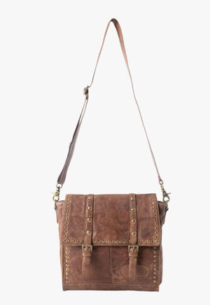 Myra Western Rune Leather Crossbody Bag