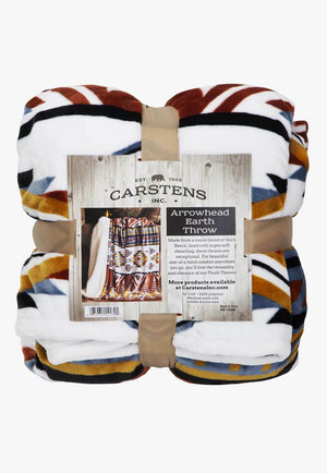 Carstens Arrowhead Earth Plush Sherpa Throw