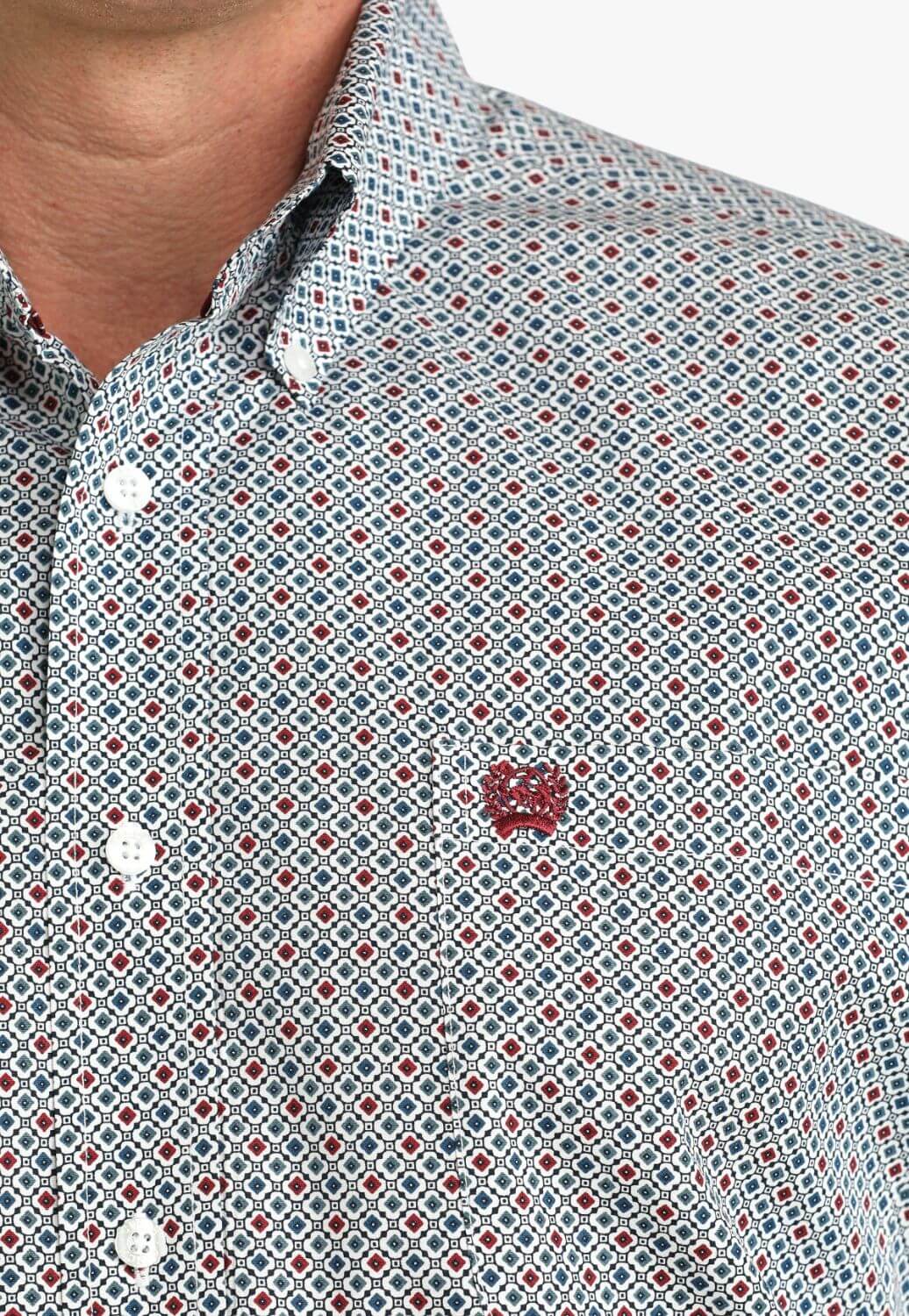Cinch Mens Patterned Long Sleeve Shirt