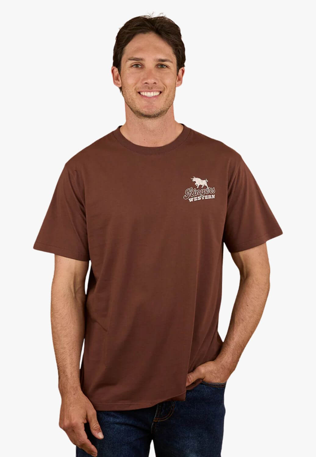 Ringer Western Mens Wedge Tail T-Shirt