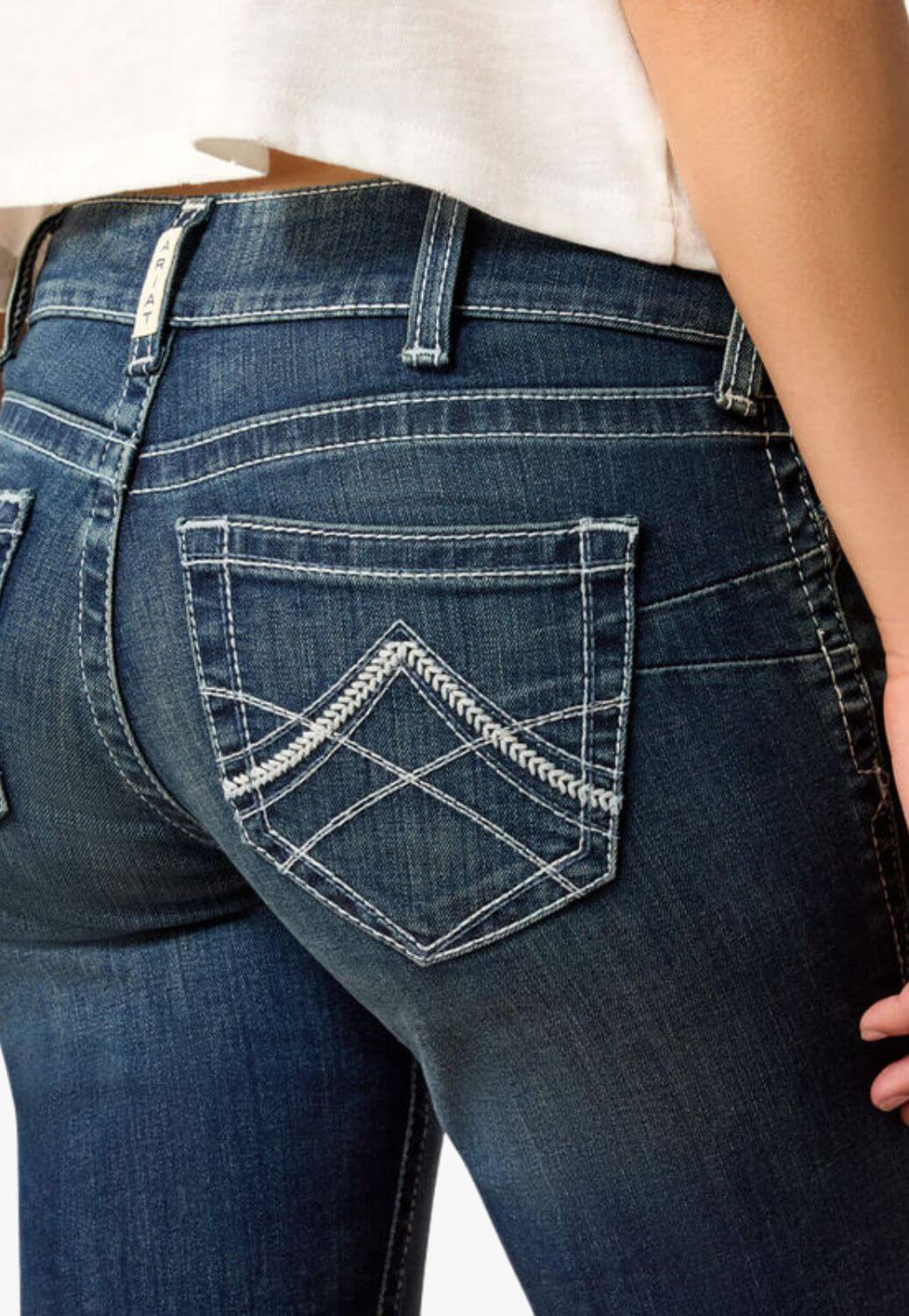 Ariat Womens REAL Mid Rise Stretch Icon Jean