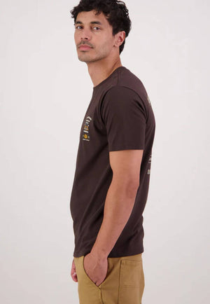 Swanndri Mens 4x4 Association T Shirt Espresso M