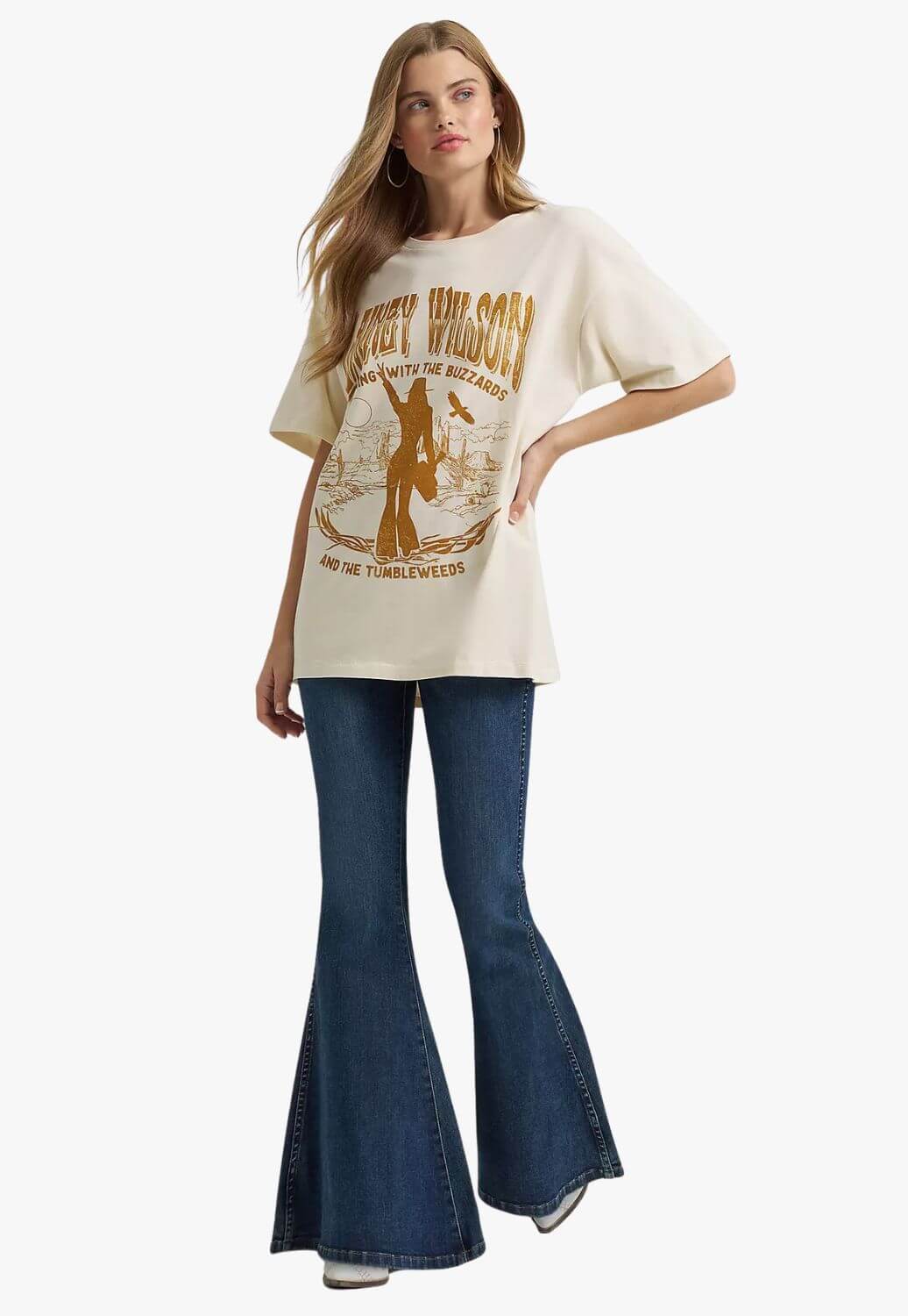 Wrangler X Lainey Wilson Womens Buzzard Print TShirt