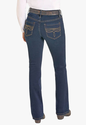 Rock & Roll Womens Mid Rise Riding Jean