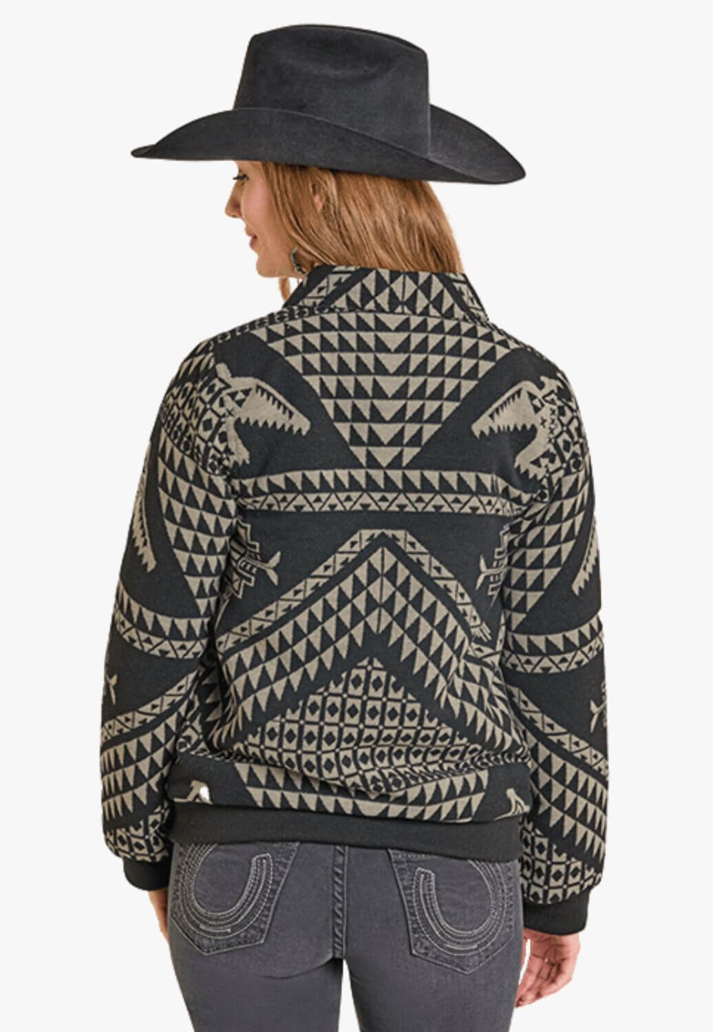 Rock & Roll Womens Aztec Bomber Jacket