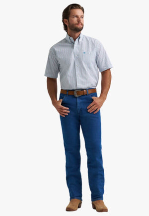 Wrangler Mens Plaid Short Sleeve Shirt