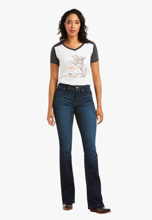 Ariat Womens R.E.A.L High Rise Ballary Boot Cut Jean
