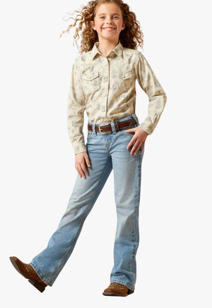 Ariat Girls Desert Print Long Sleeve Snap Shirt
