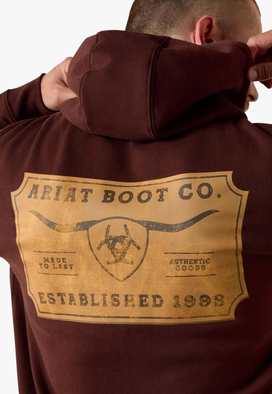 Ariat Mens Sheild Steerhead Hoodie