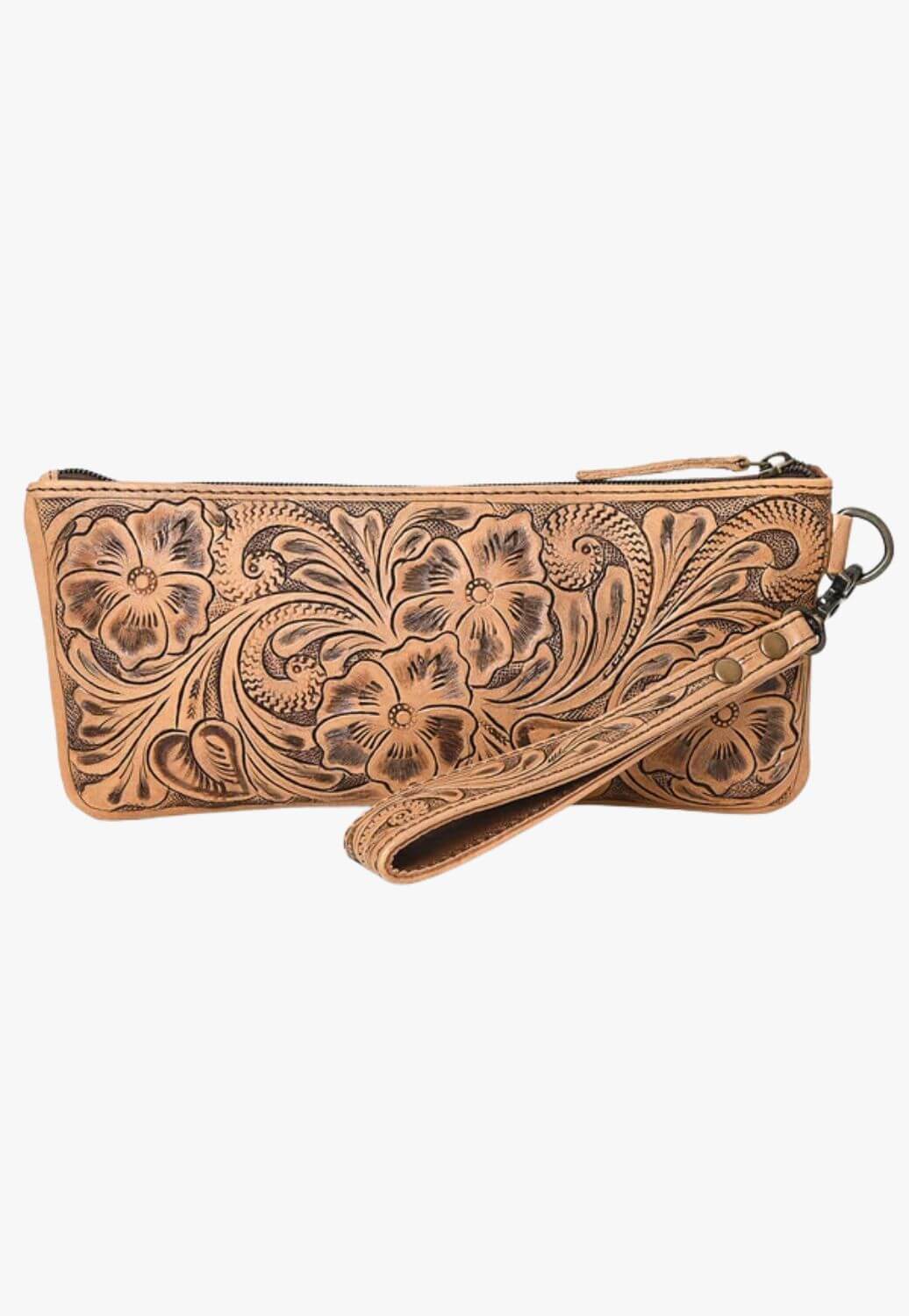 American Darling Hand Tooled Wristlet Bag