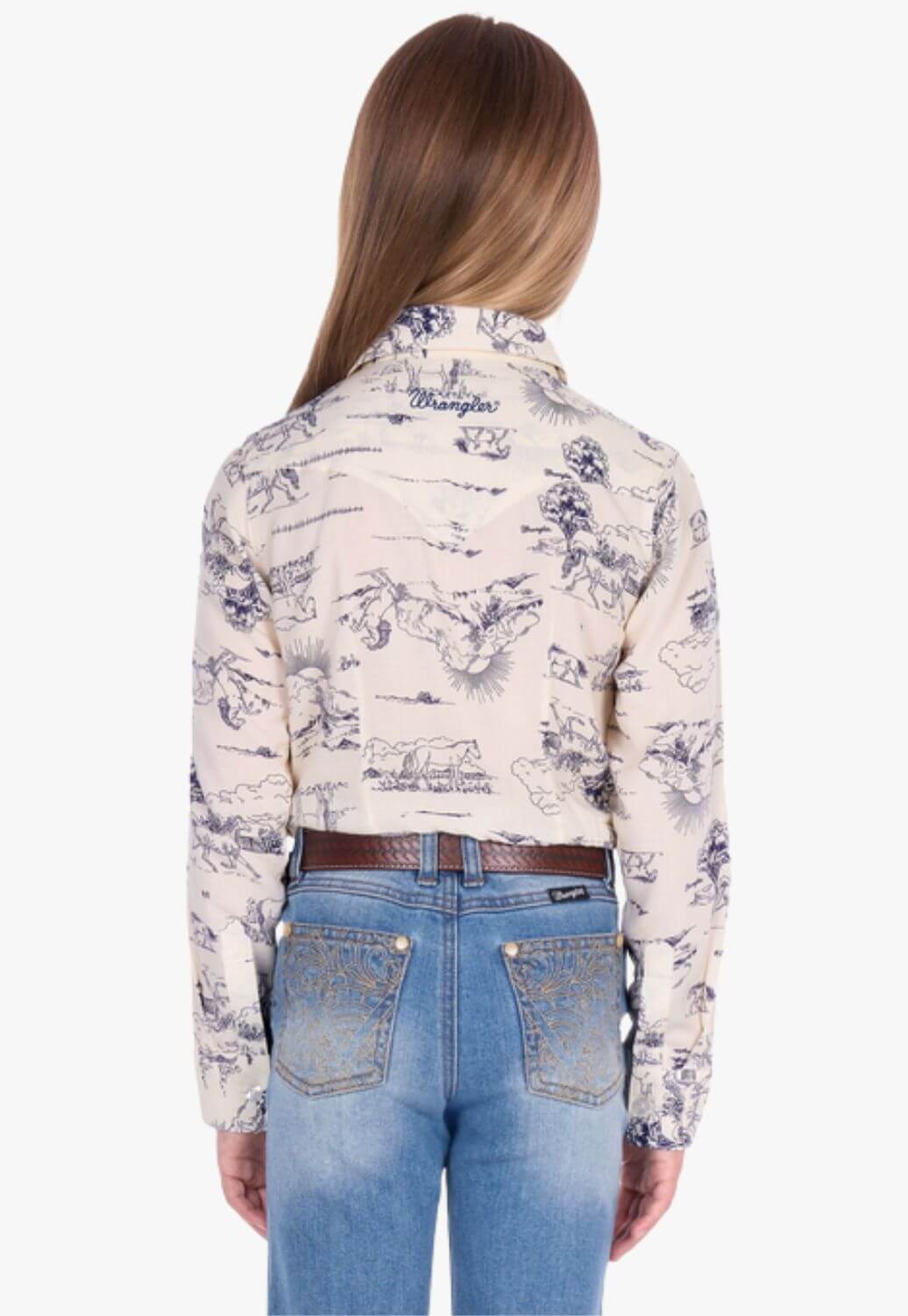 Wrangler Girls Ivory Long Sleeve Shirt