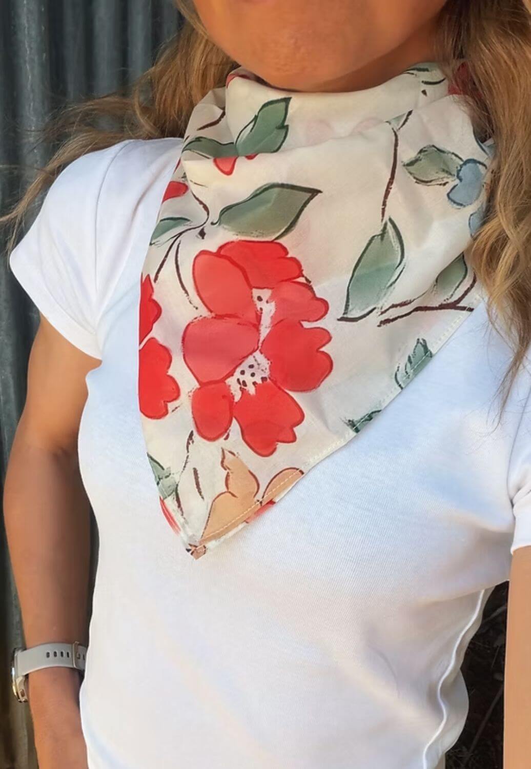 Treasure Chest Co Womens Floral Scarf