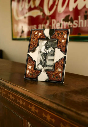 Myra Cornerstone Handtooled Leather Photo Frame
