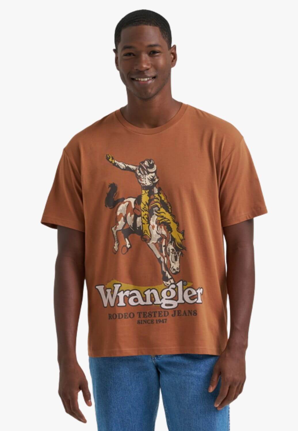 Wrangler Mens Bucking Bronco Graphic T-Shirt