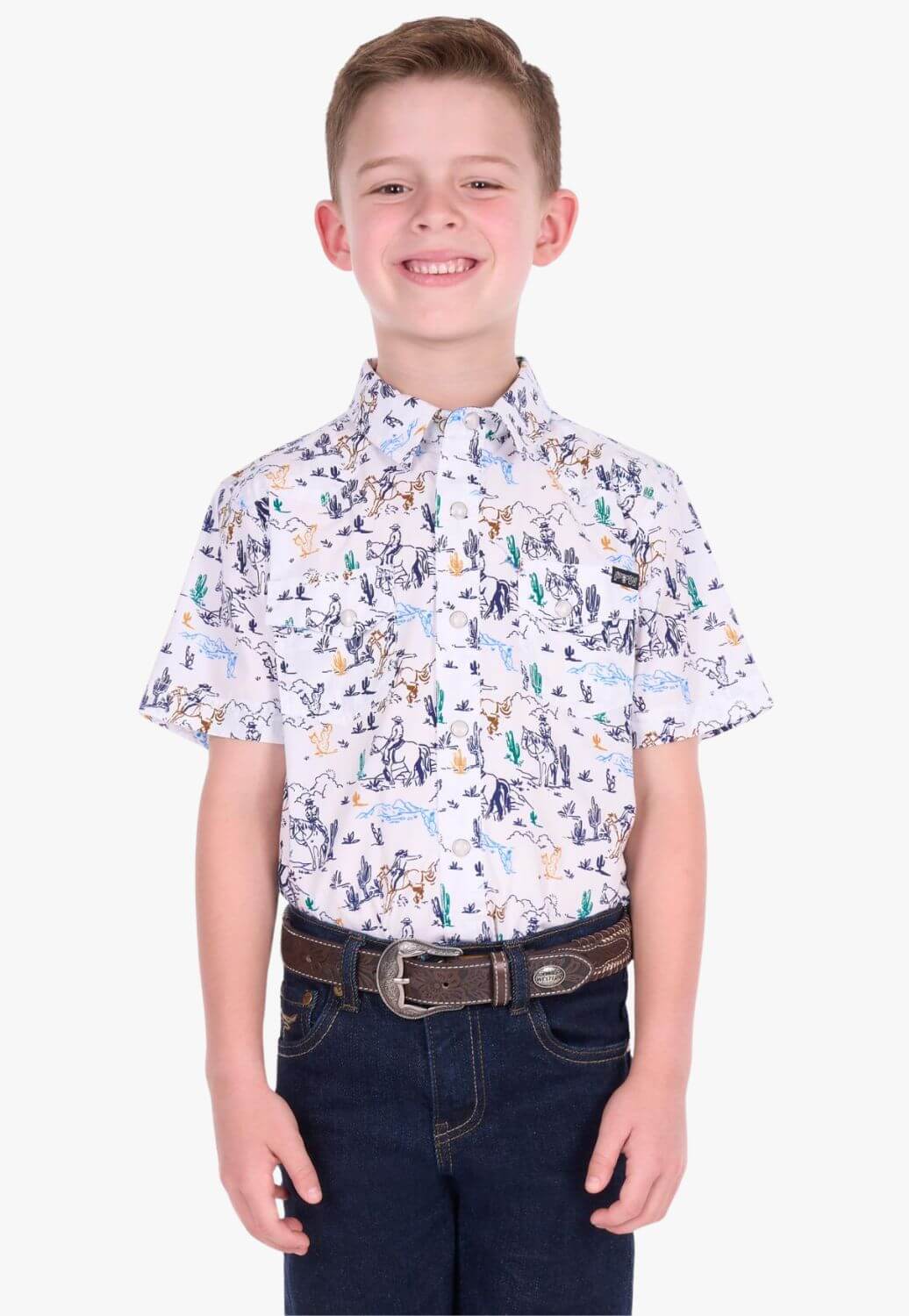 Pure Western  Boys Mike Short Sleeve Shirt
