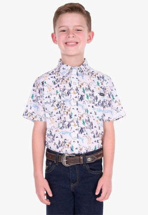 Pure Western  Boys Mike Short Sleeve Shirt