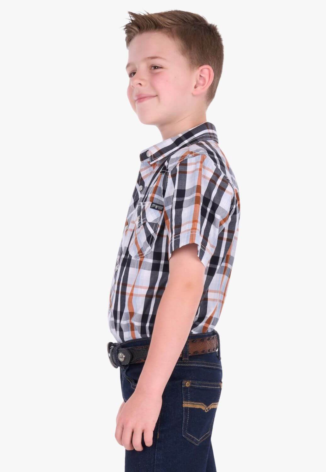 Pure Western Boys Terry Short Sleeve Shirt