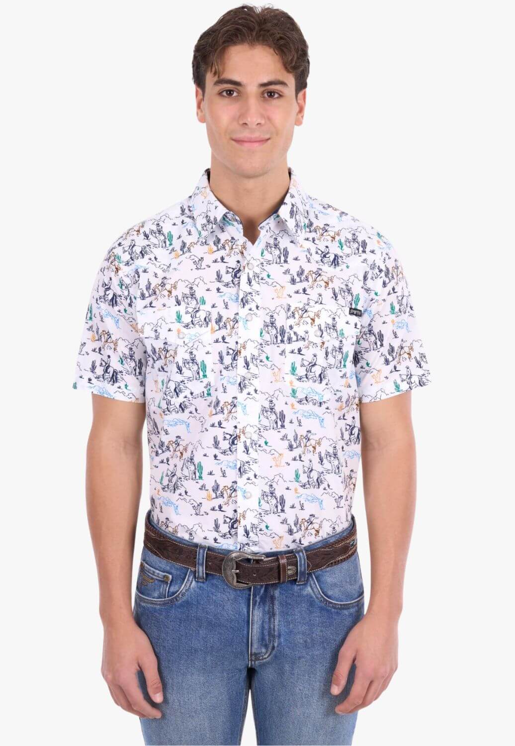 Pure Western Mens Mike Short Sleeve Shirt