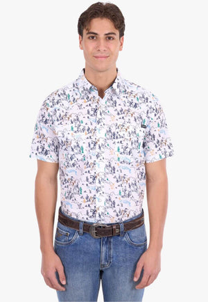 Pure Western Mens Mike Short Sleeve Shirt