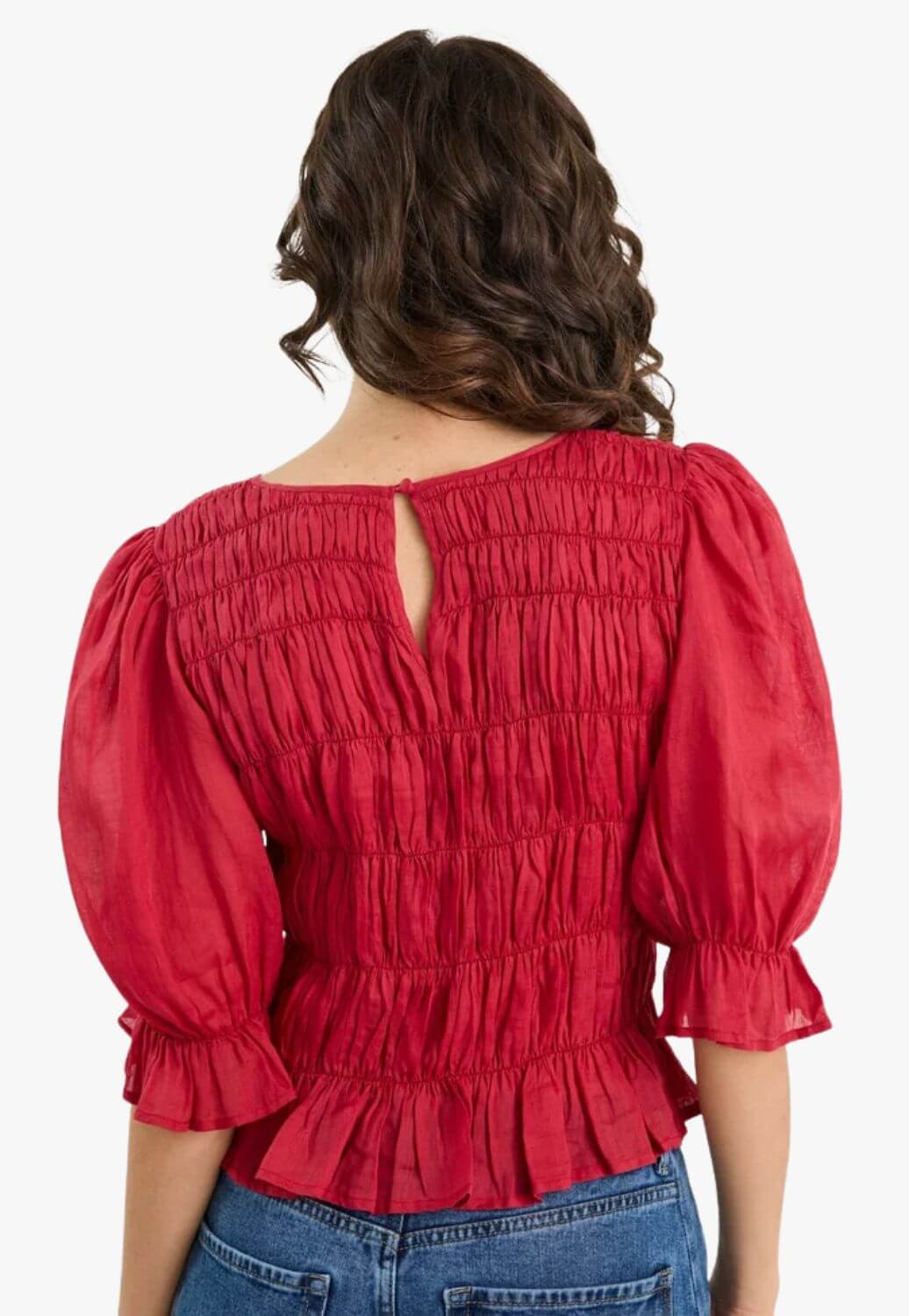 Ivy & Jack Womens Melodic Shirred Top